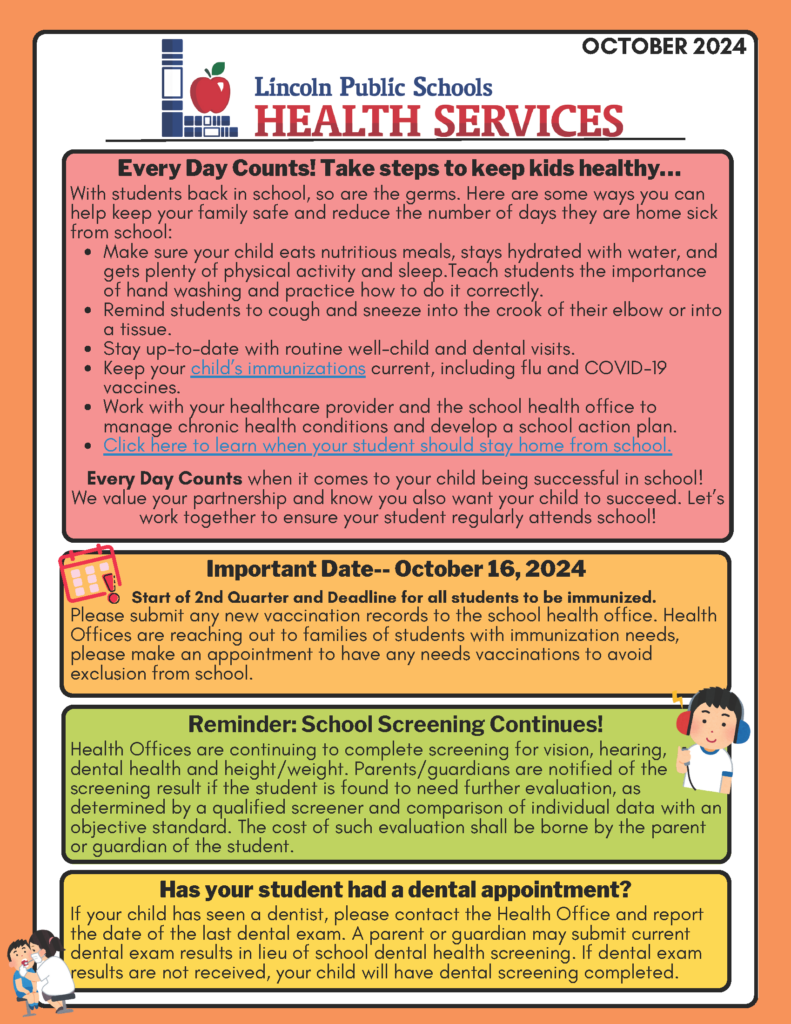 Health Services October Newsletter